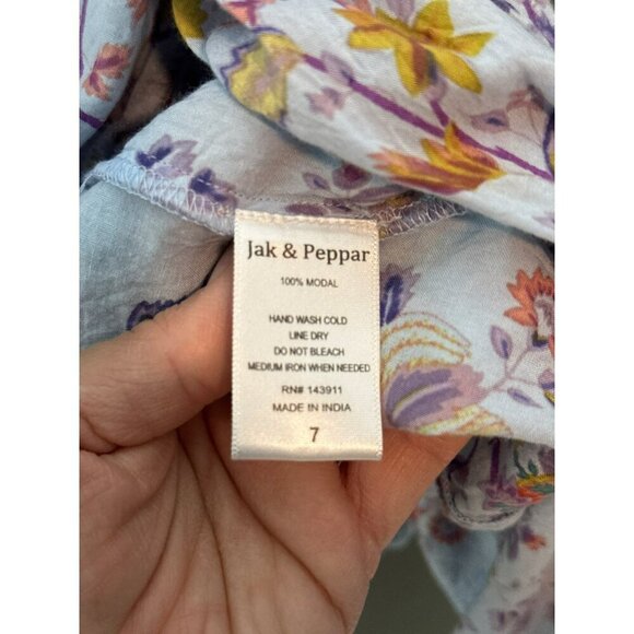 Jak & Peppar Girls 7 Floral Boho Western Fairy Duster Kimono - Picture 10 of 10